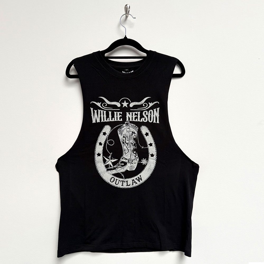 Willie Nelson - Outlaw Tanktop - Zwart